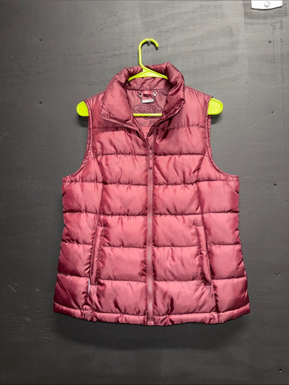 Jou Jou Quilted Puffer Vest in Deep Wine